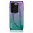 Custodia Silicone Specchio Laterale Sfumato Arcobaleno Cover LS1 per Vivo V27 5G Multicolore