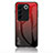Custodia Silicone Specchio Laterale Sfumato Arcobaleno Cover LS1 per Vivo V27 5G Rosso