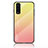 Custodia Silicone Specchio Laterale Sfumato Arcobaleno Cover LS1 per Vivo Y70S 5G Giallo