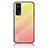 Custodia Silicone Specchio Laterale Sfumato Arcobaleno Cover LS1 per Vivo Y75s 5G Giallo