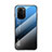 Custodia Silicone Specchio Laterale Sfumato Arcobaleno Cover LS1 per Xiaomi Mi 11i 5G Blu