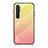 Custodia Silicone Specchio Laterale Sfumato Arcobaleno Cover LS1 per Xiaomi Mi Note 10 Lite Giallo