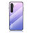 Custodia Silicone Specchio Laterale Sfumato Arcobaleno Cover LS1 per Xiaomi Mi Note 10 Lite Lavanda