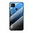 Custodia Silicone Specchio Laterale Sfumato Arcobaleno Cover LS1 per Xiaomi POCO C3 Blu