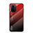 Custodia Silicone Specchio Laterale Sfumato Arcobaleno Cover LS1 per Xiaomi Poco F3 5G Rosso