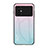 Custodia Silicone Specchio Laterale Sfumato Arcobaleno Cover LS1 per Xiaomi Poco M4 5G Ciano