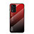 Custodia Silicone Specchio Laterale Sfumato Arcobaleno Cover LS1 per Xiaomi Poco X4 NFC Rosso