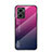 Custodia Silicone Specchio Laterale Sfumato Arcobaleno Cover LS1 per Xiaomi Redmi 10 5G Rosa Caldo