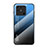 Custodia Silicone Specchio Laterale Sfumato Arcobaleno Cover LS1 per Xiaomi Redmi 10 India Blu