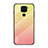 Custodia Silicone Specchio Laterale Sfumato Arcobaleno Cover LS1 per Xiaomi Redmi 10X 4G Giallo