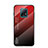 Custodia Silicone Specchio Laterale Sfumato Arcobaleno Cover LS1 per Xiaomi Redmi 10X 5G Rosso