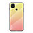 Custodia Silicone Specchio Laterale Sfumato Arcobaleno Cover LS1 per Xiaomi Redmi 9 Activ Giallo