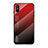 Custodia Silicone Specchio Laterale Sfumato Arcobaleno Cover LS1 per Xiaomi Redmi 9A Rosso