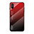 Custodia Silicone Specchio Laterale Sfumato Arcobaleno Cover LS1 per Xiaomi Redmi 9AT Rosso