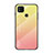 Custodia Silicone Specchio Laterale Sfumato Arcobaleno Cover LS1 per Xiaomi Redmi 9C NFC Giallo