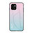 Custodia Silicone Specchio Laterale Sfumato Arcobaleno Cover LS1 per Xiaomi Redmi A1 Ciano