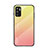 Custodia Silicone Specchio Laterale Sfumato Arcobaleno Cover LS1 per Xiaomi Redmi Note 10 5G Giallo