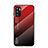 Custodia Silicone Specchio Laterale Sfumato Arcobaleno Cover LS1 per Xiaomi Redmi Note 10 5G Rosso