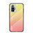 Custodia Silicone Specchio Laterale Sfumato Arcobaleno Cover LS1 per Xiaomi Redmi Note 10 Pro 4G Giallo