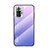 Custodia Silicone Specchio Laterale Sfumato Arcobaleno Cover LS1 per Xiaomi Redmi Note 10 Pro 4G Lavanda