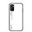 Custodia Silicone Specchio Laterale Sfumato Arcobaleno Cover LS1 per Xiaomi Redmi Note 10T 5G Bianco