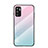 Custodia Silicone Specchio Laterale Sfumato Arcobaleno Cover LS1 per Xiaomi Redmi Note 11 SE 5G Ciano