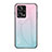 Custodia Silicone Specchio Laterale Sfumato Arcobaleno Cover LS1 per Xiaomi Redmi Note 12 Pro 5G Ciano