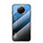 Custodia Silicone Specchio Laterale Sfumato Arcobaleno Cover LS1 per Xiaomi Redmi Note 9T 5G Blu