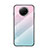 Custodia Silicone Specchio Laterale Sfumato Arcobaleno Cover LS1 per Xiaomi Redmi Note 9T 5G Ciano