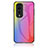 Custodia Silicone Specchio Laterale Sfumato Arcobaleno Cover LS2 per Huawei Honor 70 Pro 5G