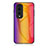 Custodia Silicone Specchio Laterale Sfumato Arcobaleno Cover LS2 per Huawei Honor 70 Pro 5G Arancione