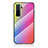 Custodia Silicone Specchio Laterale Sfumato Arcobaleno Cover LS2 per Huawei Nova 7 SE 5G