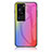 Custodia Silicone Specchio Laterale Sfumato Arcobaleno Cover LS2 per Huawei P60