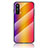 Custodia Silicone Specchio Laterale Sfumato Arcobaleno Cover LS2 per OnePlus Nord CE 5G Arancione