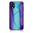 Custodia Silicone Specchio Laterale Sfumato Arcobaleno Cover LS2 per Oppo A17K