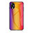 Custodia Silicone Specchio Laterale Sfumato Arcobaleno Cover LS2 per Oppo A17K Arancione