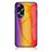 Custodia Silicone Specchio Laterale Sfumato Arcobaleno Cover LS2 per Oppo A18 Arancione