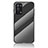 Custodia Silicone Specchio Laterale Sfumato Arcobaleno Cover LS2 per Oppo A74 4G Nero