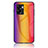 Custodia Silicone Specchio Laterale Sfumato Arcobaleno Cover LS2 per Oppo K10 5G India Arancione