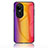 Custodia Silicone Specchio Laterale Sfumato Arcobaleno Cover LS2 per Oppo Reno10 Pro 5G