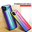 Custodia Silicone Specchio Laterale Sfumato Arcobaleno Cover LS2 per Realme C21