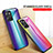 Custodia Silicone Specchio Laterale Sfumato Arcobaleno Cover LS2 per Realme C35