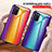 Custodia Silicone Specchio Laterale Sfumato Arcobaleno Cover LS2 per Samsung Galaxy A02s