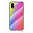 Custodia Silicone Specchio Laterale Sfumato Arcobaleno Cover LS2 per Samsung Galaxy A03 Core