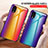 Custodia Silicone Specchio Laterale Sfumato Arcobaleno Cover LS2 per Samsung Galaxy A03 Core