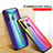 Custodia Silicone Specchio Laterale Sfumato Arcobaleno Cover LS2 per Samsung Galaxy A21 European
