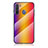 Custodia Silicone Specchio Laterale Sfumato Arcobaleno Cover LS2 per Samsung Galaxy A21 European Arancione