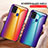 Custodia Silicone Specchio Laterale Sfumato Arcobaleno Cover LS2 per Samsung Galaxy A21s
