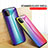 Custodia Silicone Specchio Laterale Sfumato Arcobaleno Cover LS2 per Samsung Galaxy A22s 5G