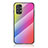 Custodia Silicone Specchio Laterale Sfumato Arcobaleno Cover LS2 per Samsung Galaxy A23 4G Rosa